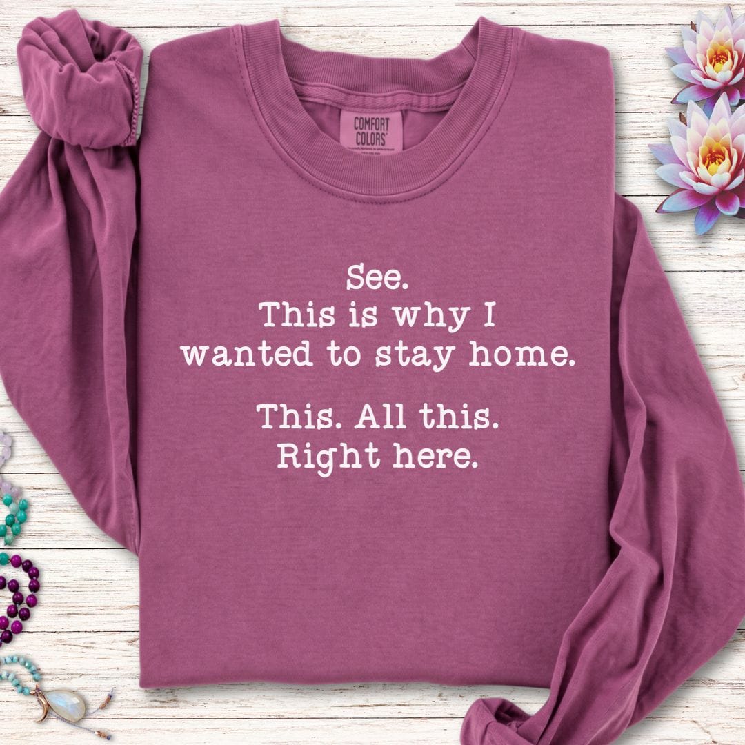 Printify Long-sleeve This Right Here Long Sleeve Tee Berry / S