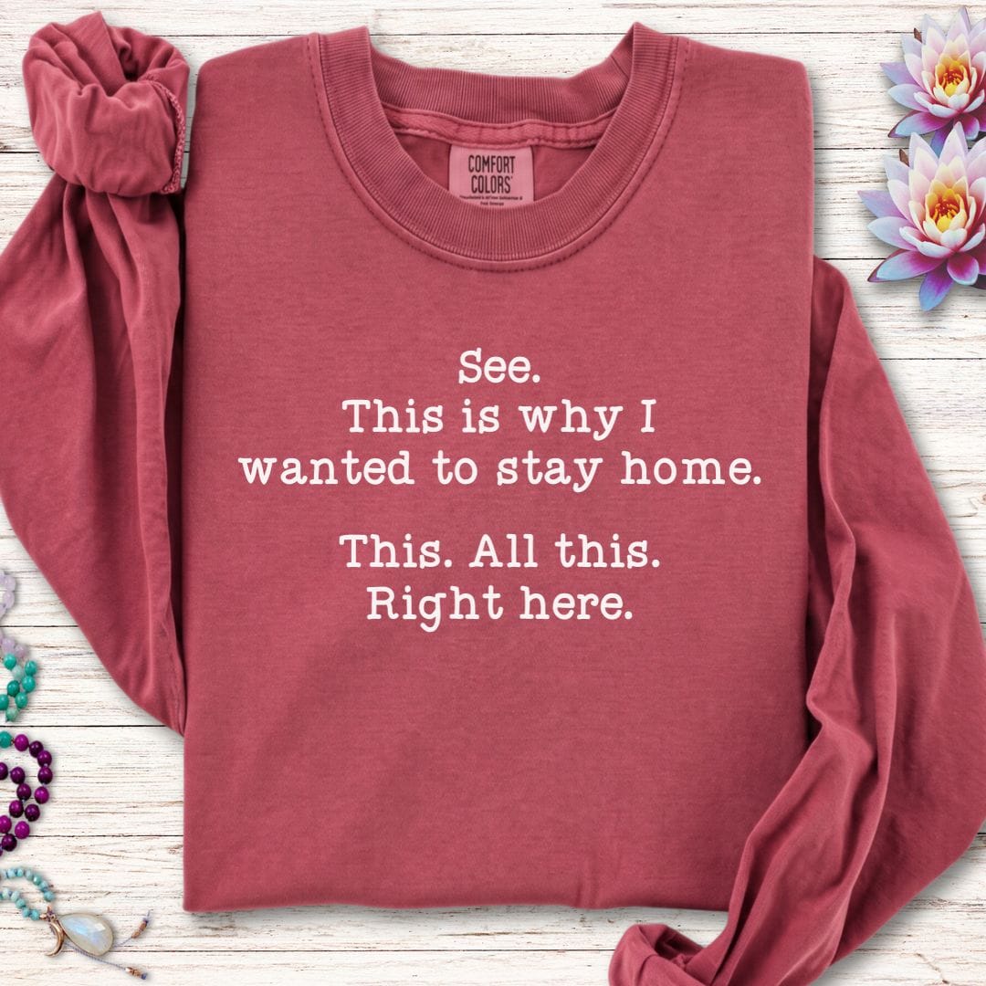 Printify Long-sleeve This Right Here Long Sleeve Tee Crimson / S