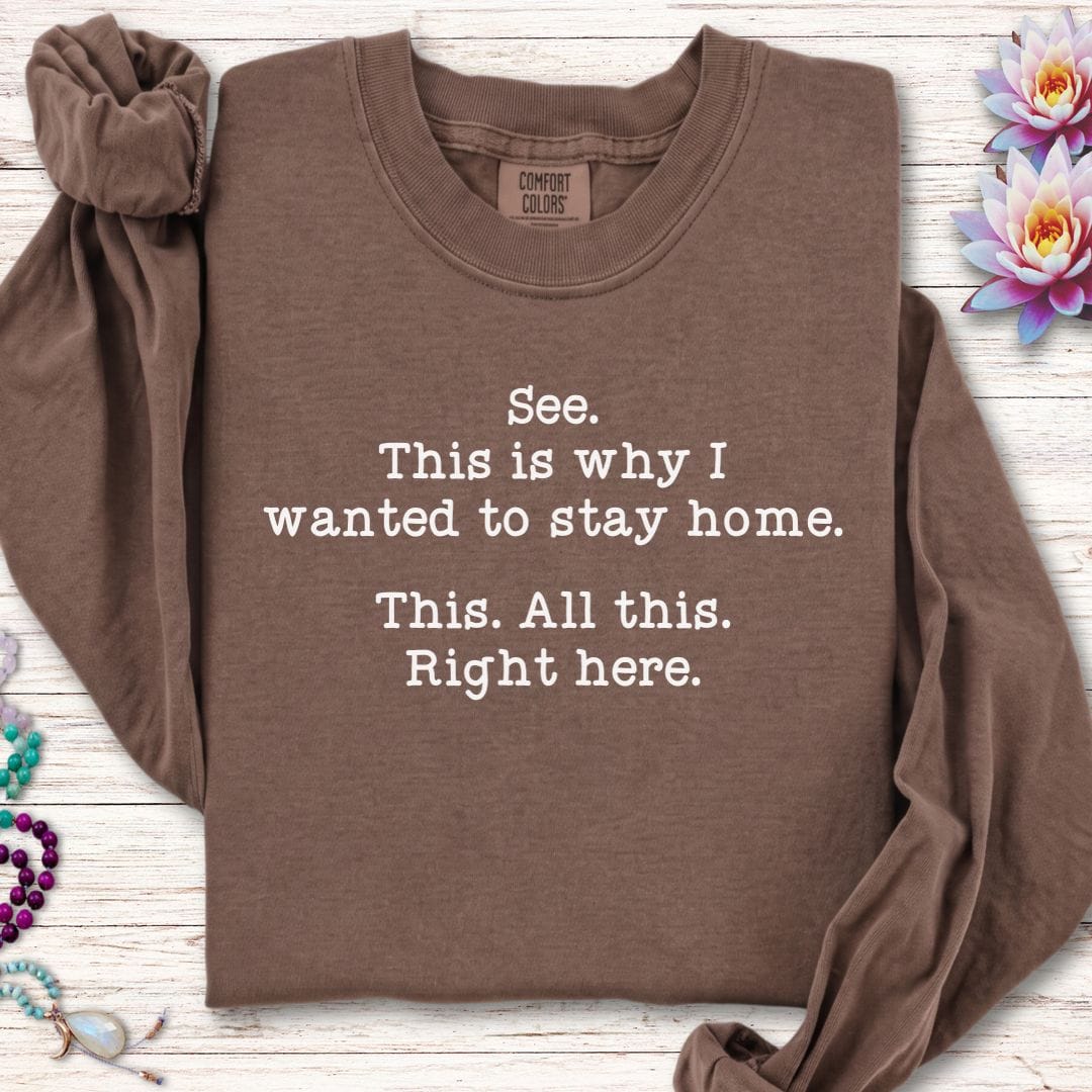 Printify Long-sleeve This Right Here Long Sleeve Tee Espresso / S