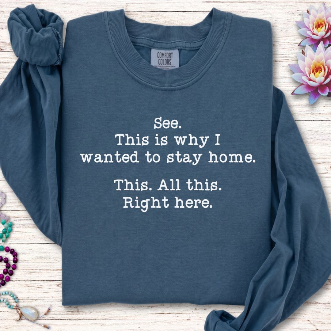 Printify Long-sleeve This Right Here Long Sleeve Tee Midnight / S