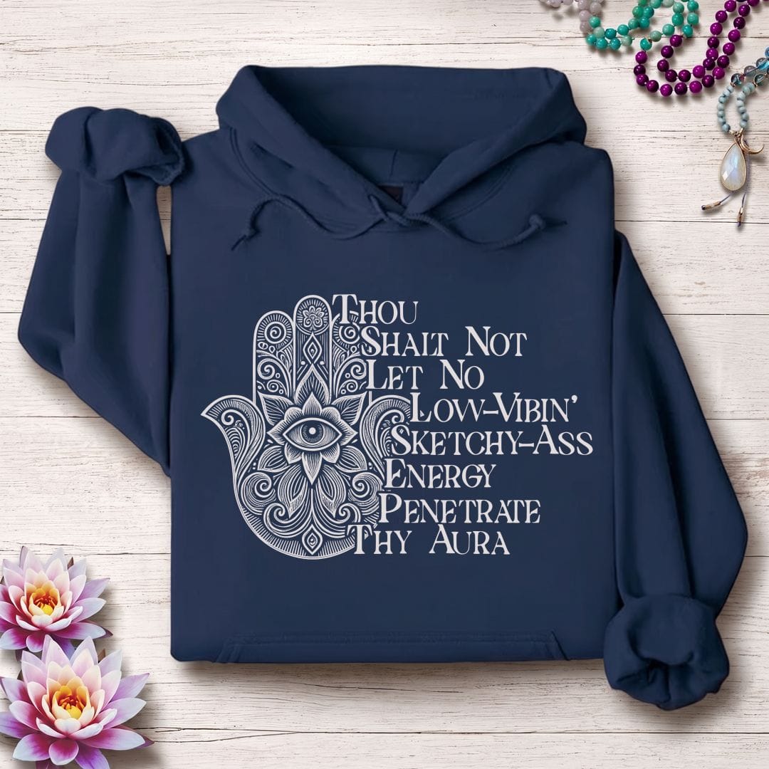 Printify Hoodie Thou Shalt Not Hoodie Navy / S