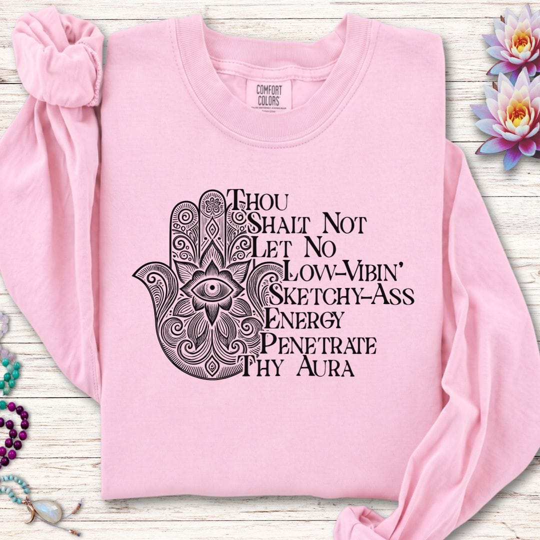 Printify Long-sleeve Thou Shalt Not Long Sleeve Tee Blossom / S