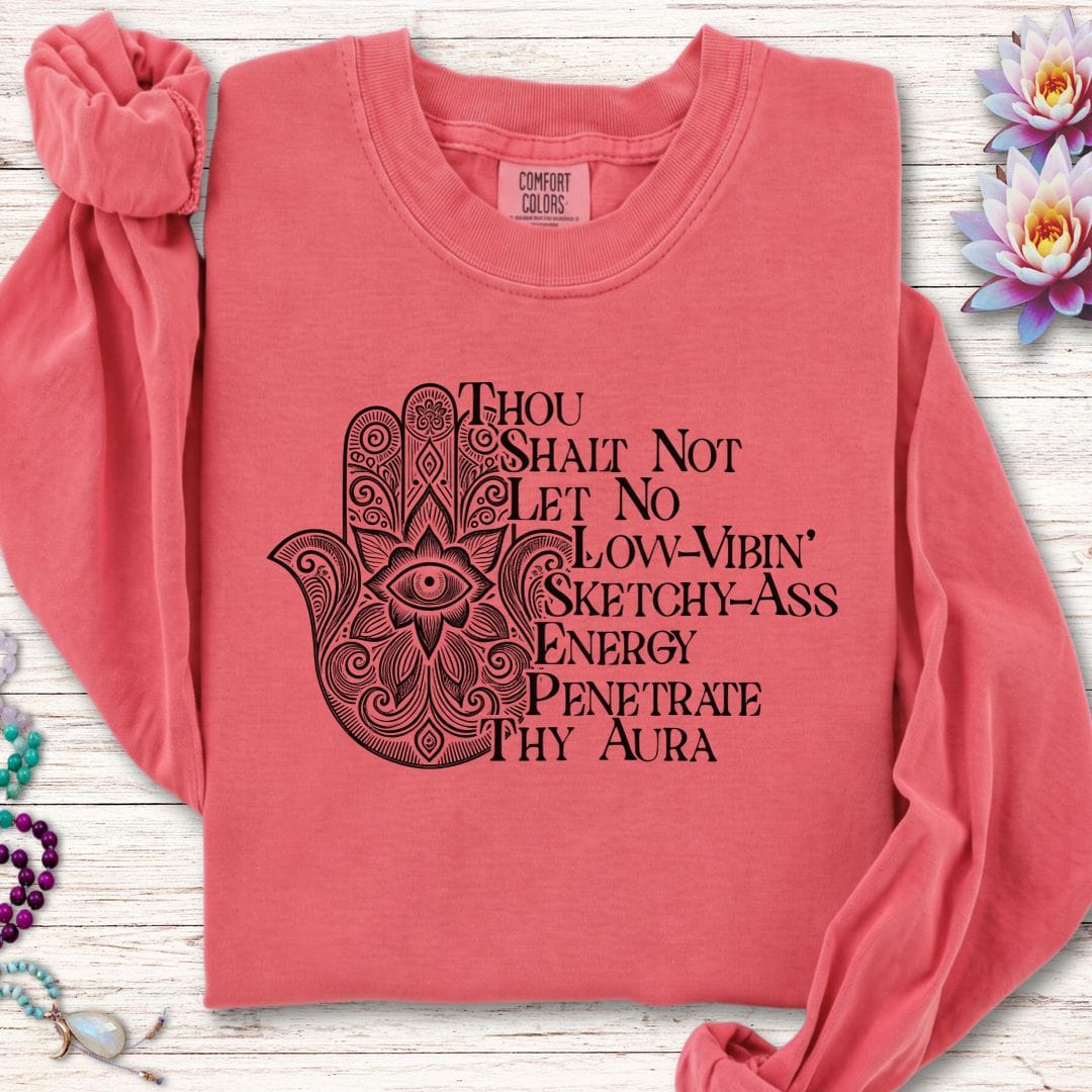 Printify Long-sleeve Thou Shalt Not Long Sleeve Tee Watermelon / S