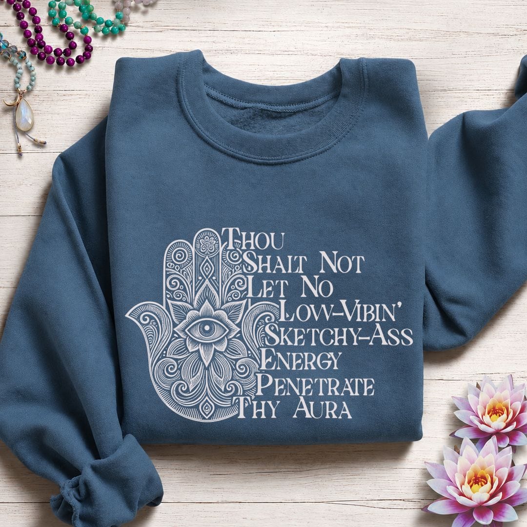 Thou Shalt Not Sweatshirt Indigo Blue