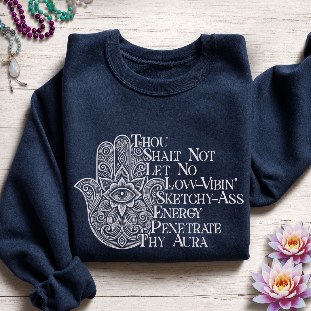 Thou Shalt Not Sweatshirt Navy
