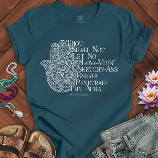 Thou Shalt Not Tee Deep Teal