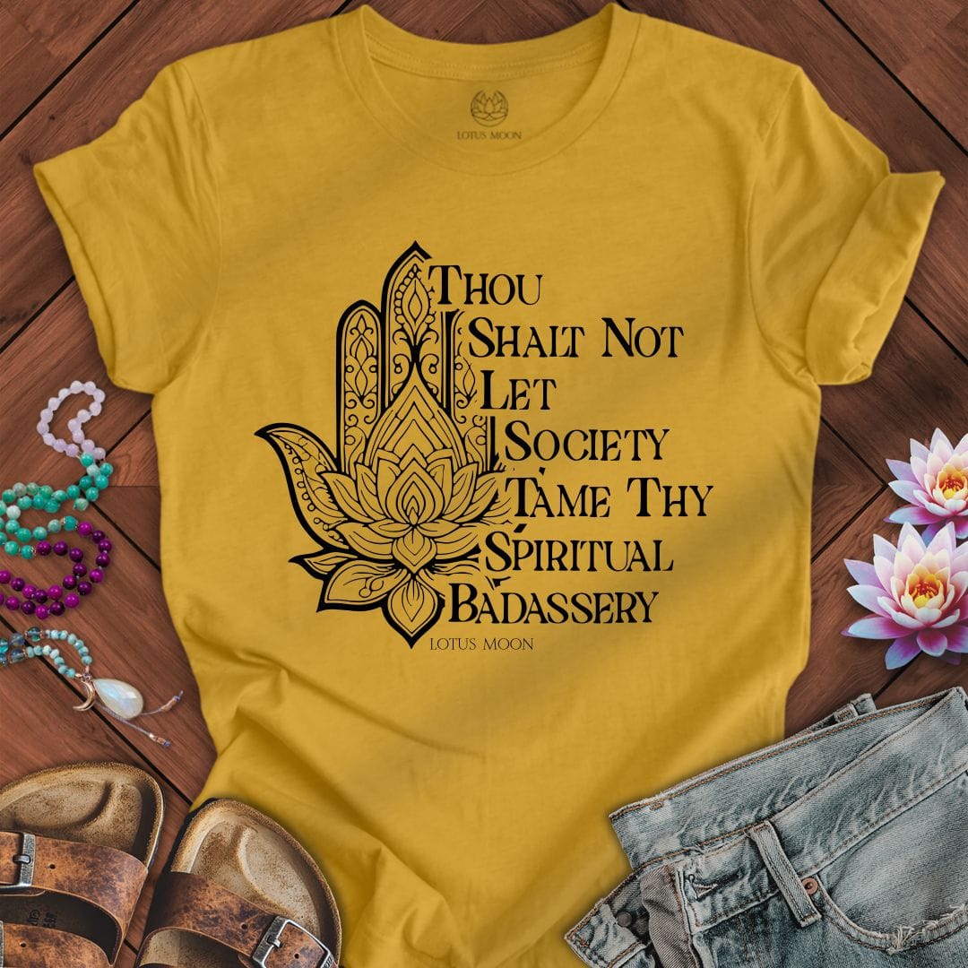 Thy Spiritual Badassery Tee Heather Mustard