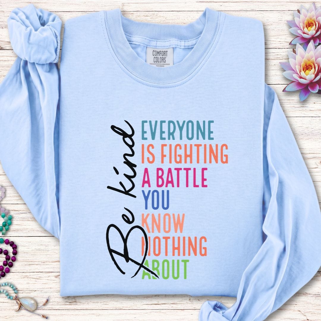 Time To Be Kind Long Sleeve Tee Chambray