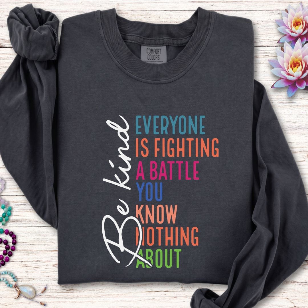 Time To Be Kind Long Sleeve Tee Graphite