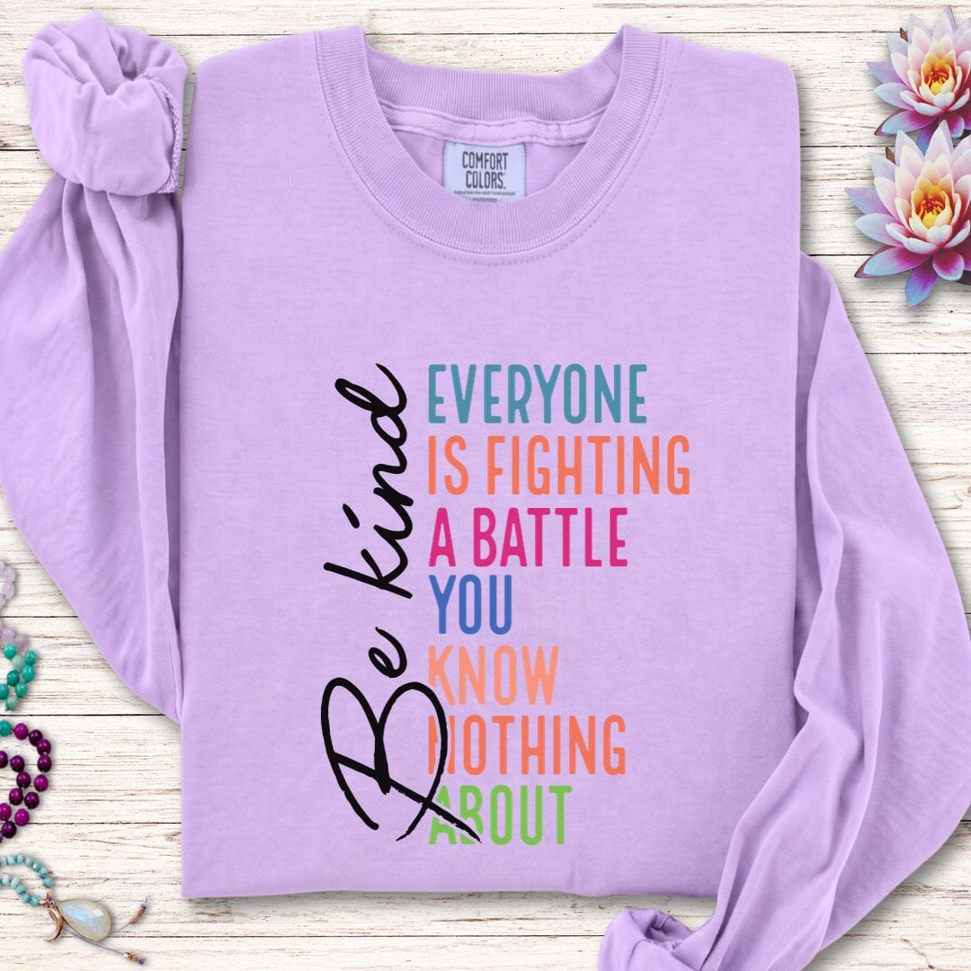 Time To Be Kind Long Sleeve Tee Orchid