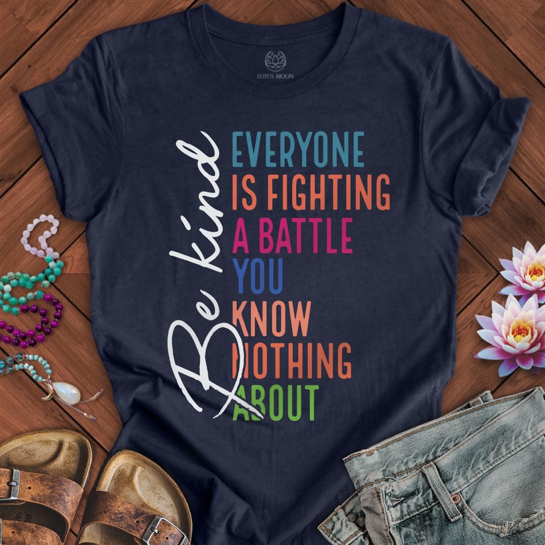 Time To Be Kind Tee Heather Midnight Navy