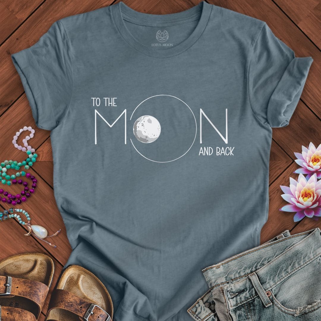 To the Moon Tee Heather Slate