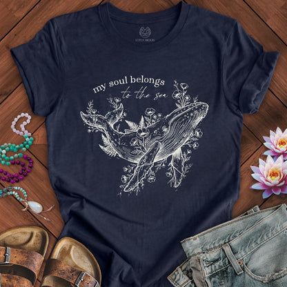 Printify T-Shirt To The Sea Tee Heather Midnight Navy / S