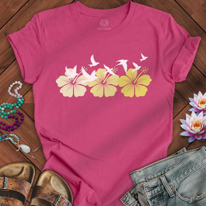 Printify T-Shirt Tropical Flock Tee Berry / S