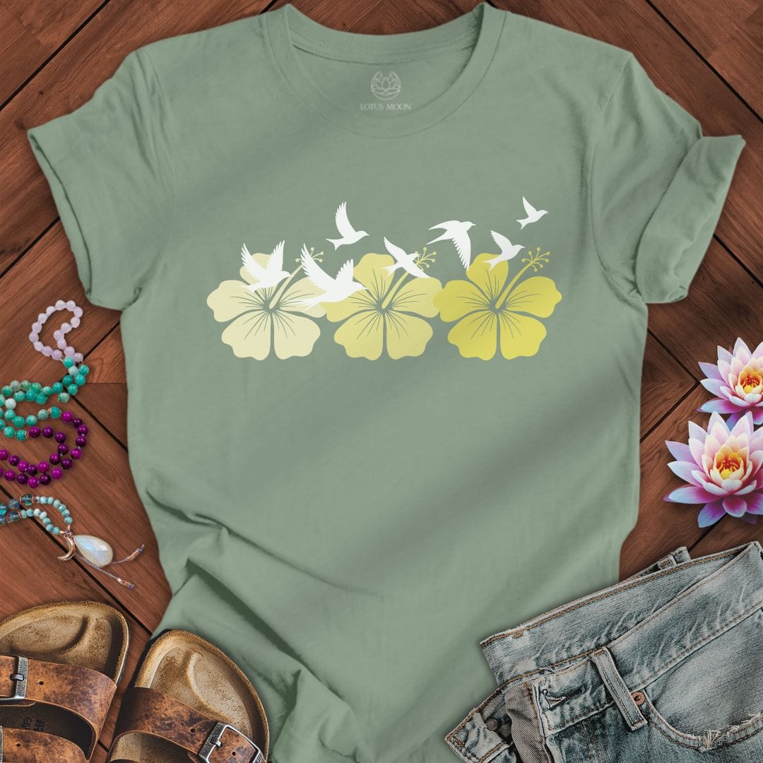 Printify T-Shirt Tropical Flock Tee Sage / S