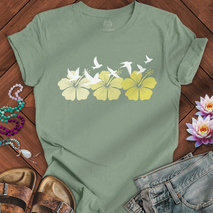 Printify T-Shirt Tropical Flock Tee Sage / S