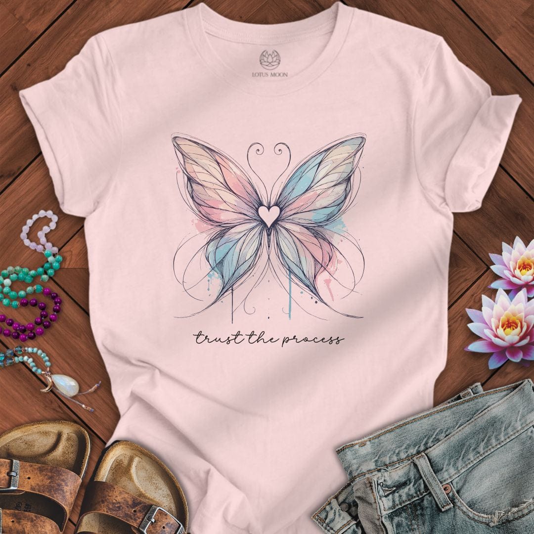 Trust the Process Butterfly Tee Soft Pink
