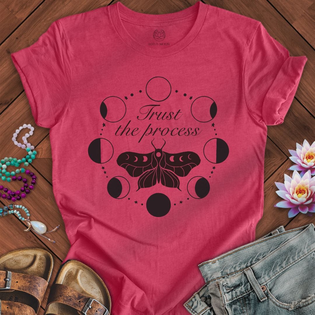 Trust the Process Tee Heather Raspberry