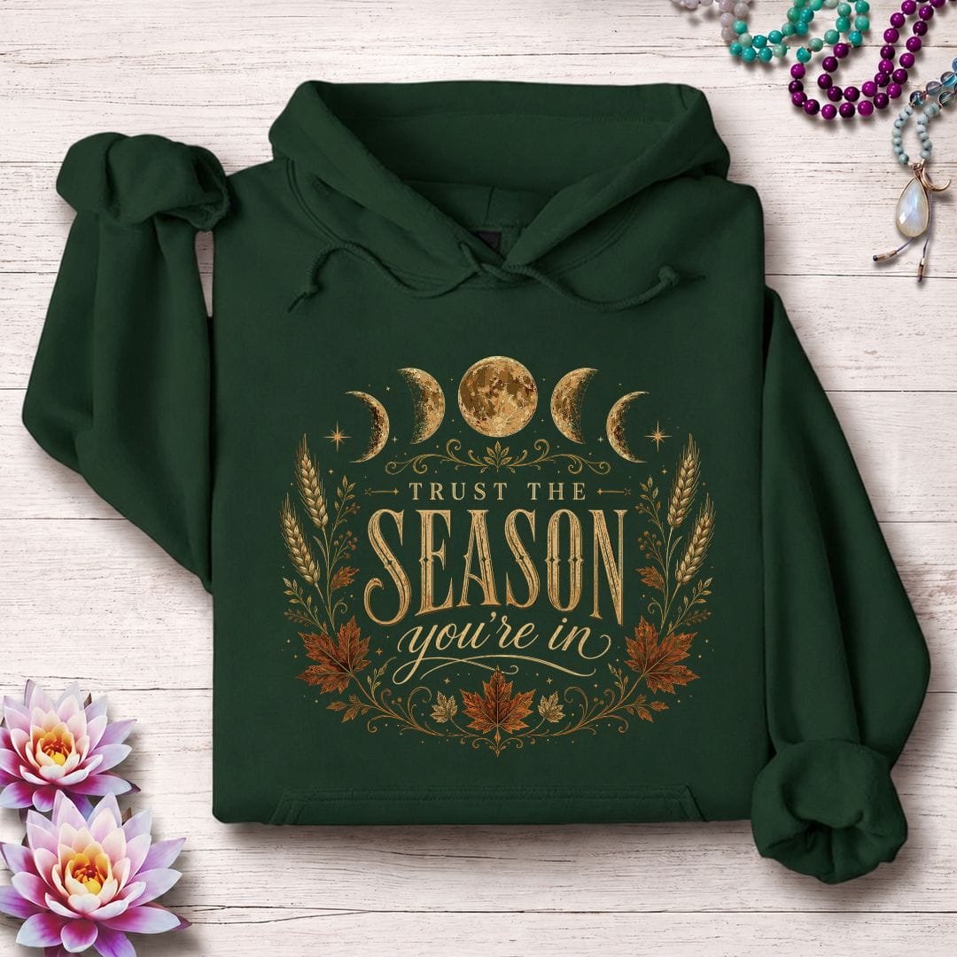 Printify Hoodie Trust The Season Hoodie Forest Green / S