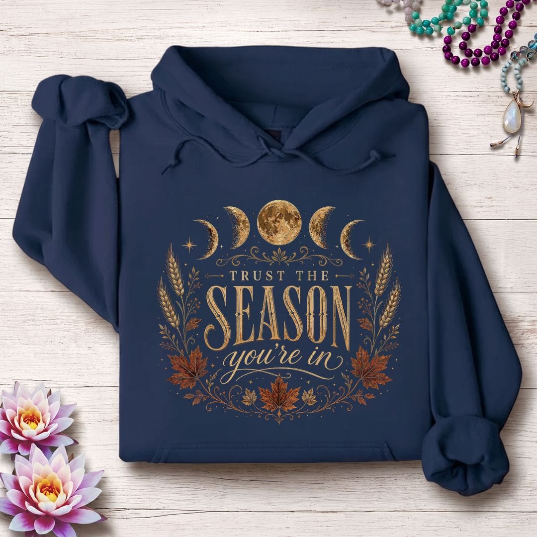 Printify Hoodie Trust The Season Hoodie Navy / S