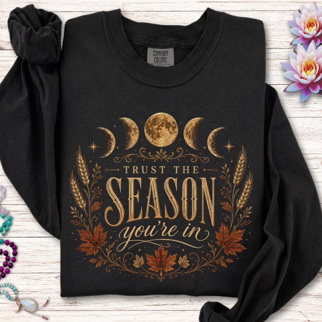 Trust The Season Long Sleeve Tee Black