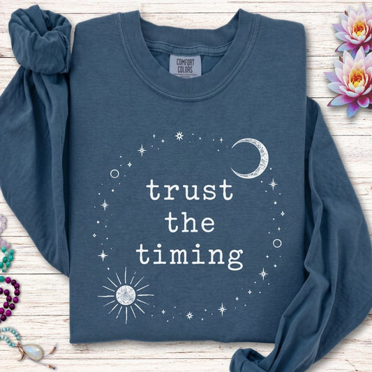 Trust The Timing Long Sleeve Tee Midnight