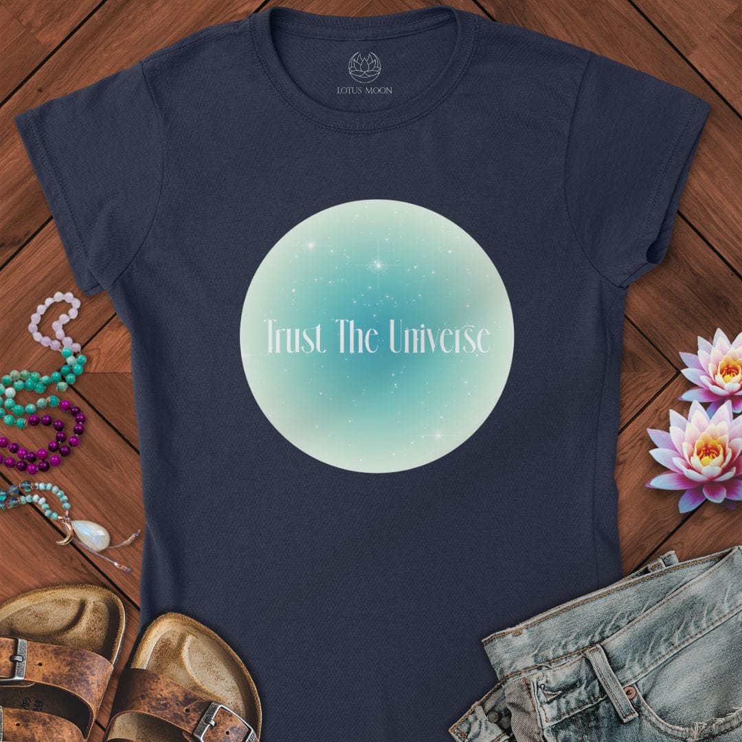 Trust The Universe Fitted Tee Navy
