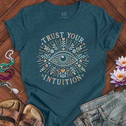 Printify T-Shirt Trust Your Intuition Tee Deep Teal / S