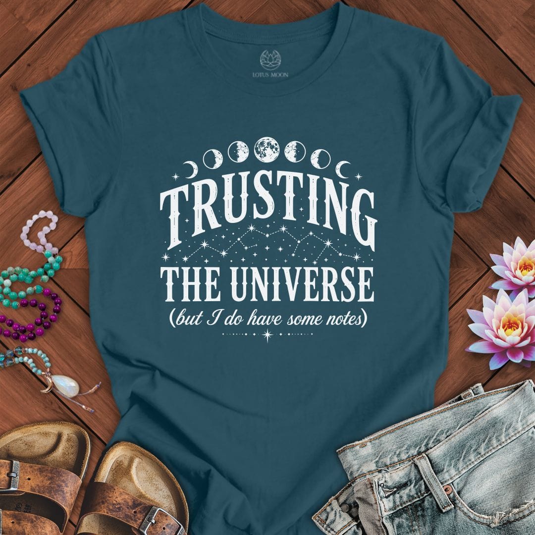 Printify T-Shirt Trusting The Universe Tee Deep Teal / S