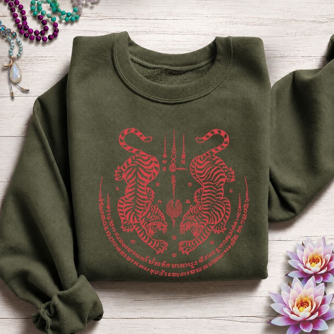 Twin Tigers Sweatshirt Military Green