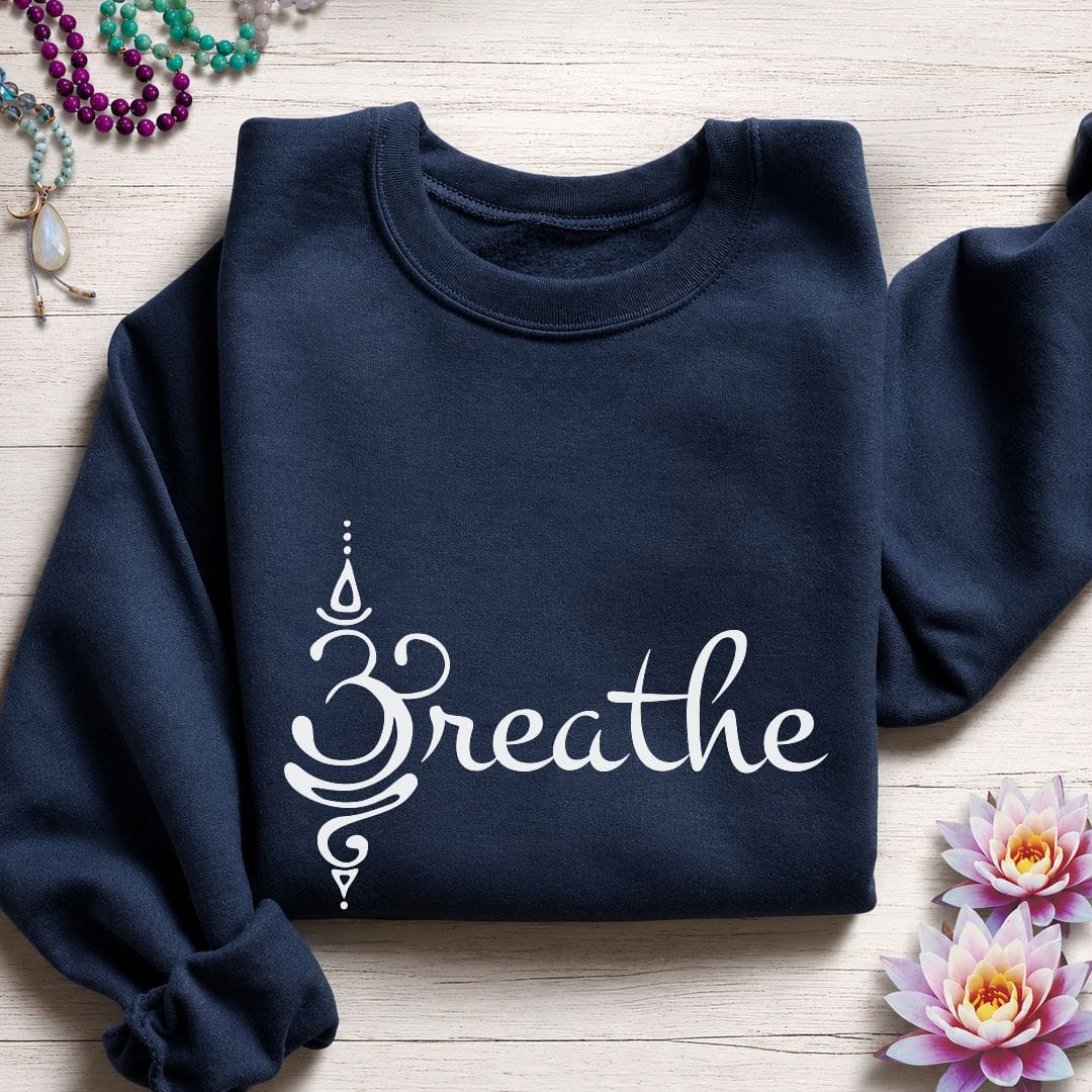 Unalome Breathe Sweatshirt Navy