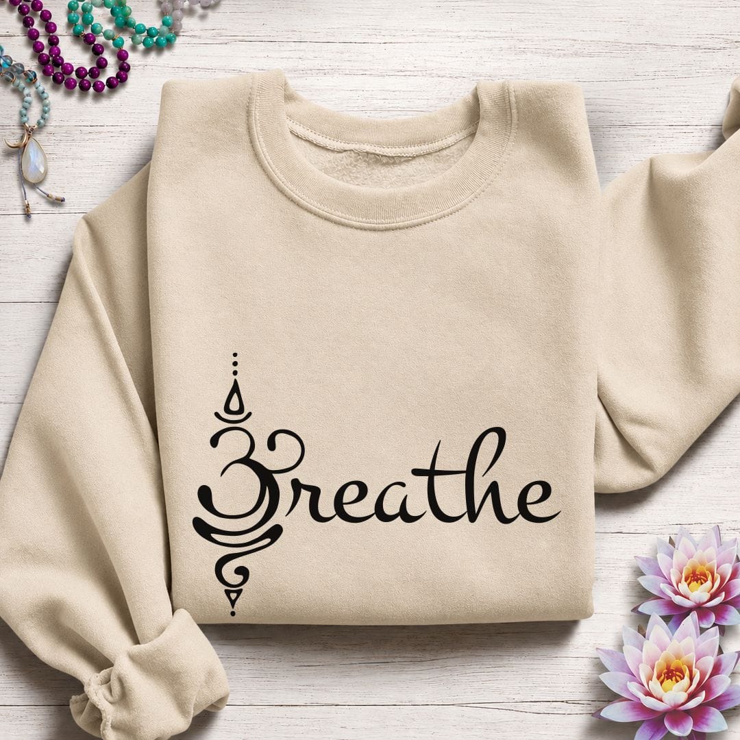 Unalome Breathe Sweatshirt Sand