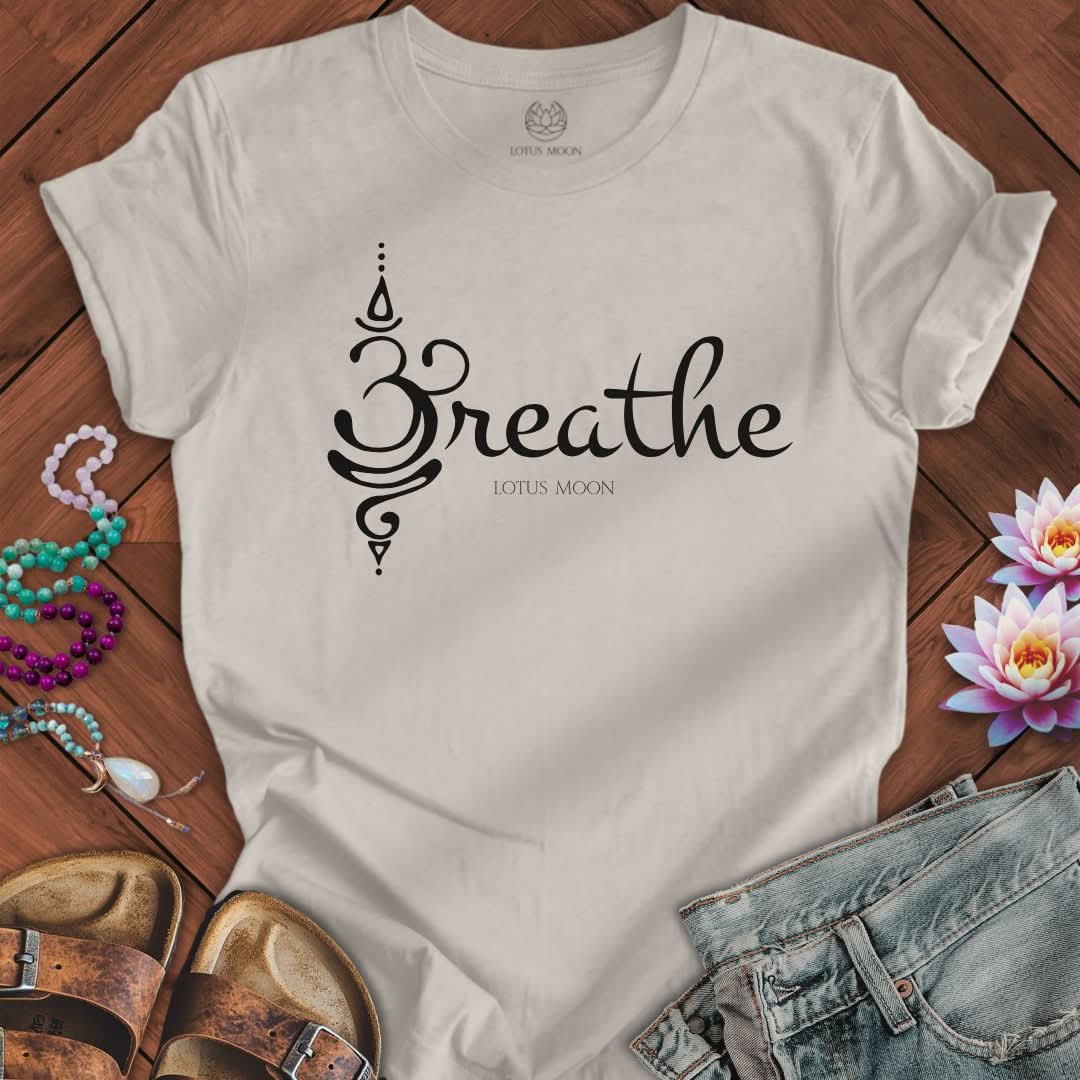 Unalome Breathe Tee Heather Dust