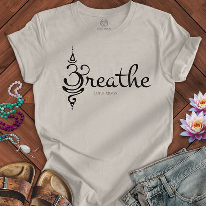 Unalome Breathe Tee Heather Dust