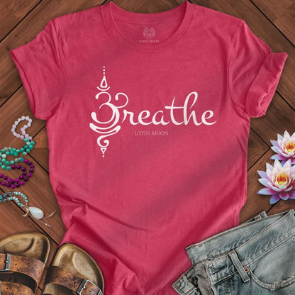 Unalome Breathe Tee Heather Raspberry