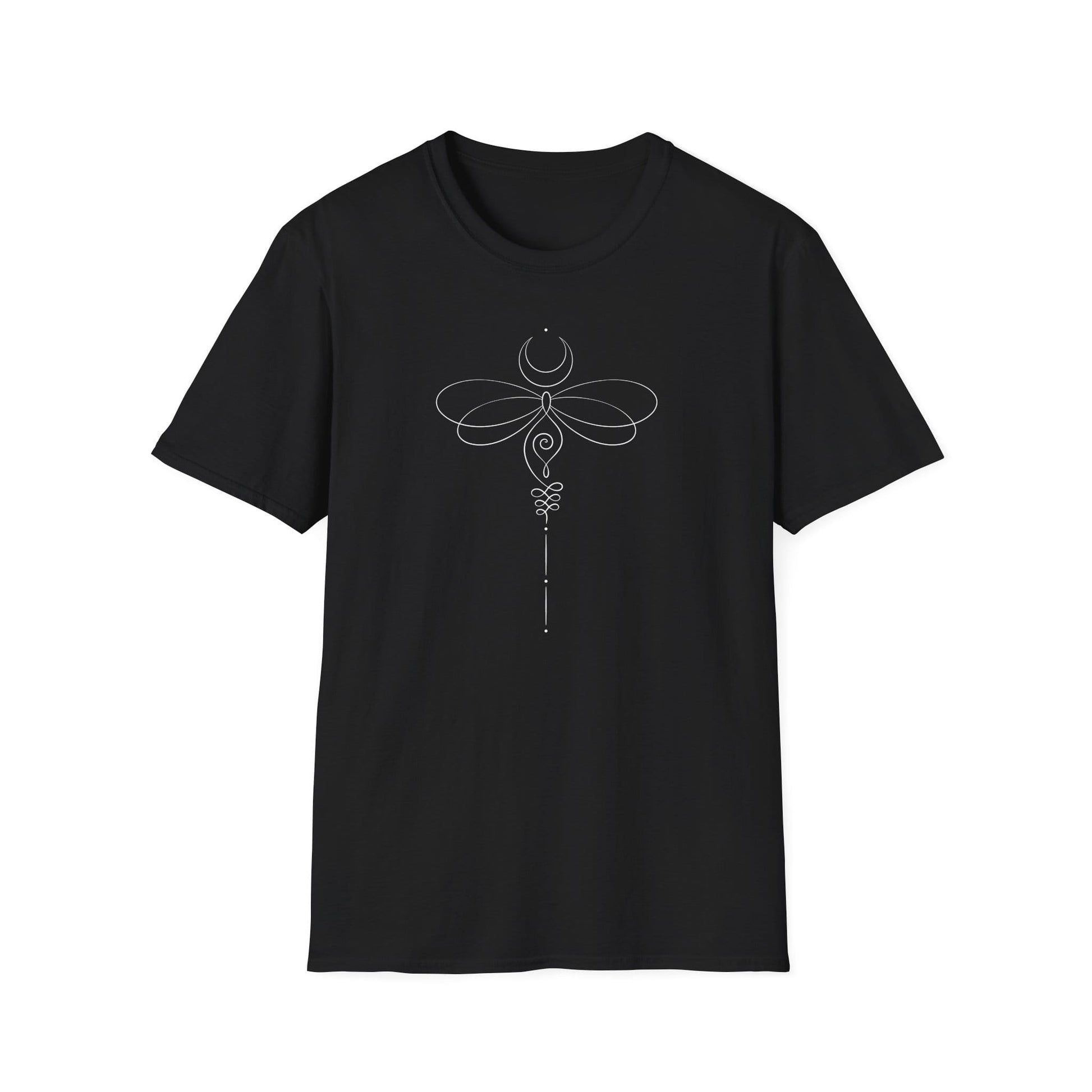 Unalome Dragonfly T-Shirt Black