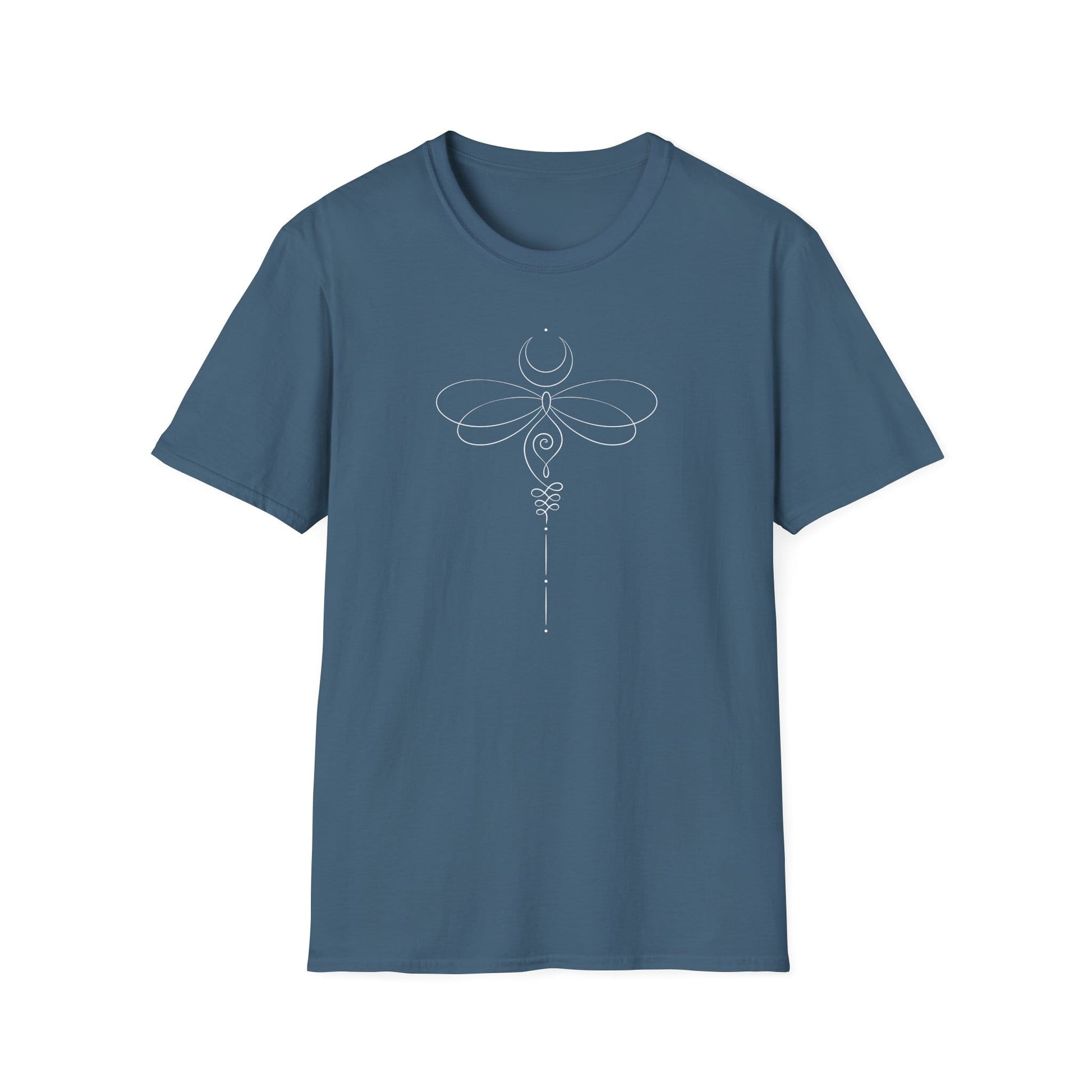 Unalome Dragonfly T-Shirt Indigo Blue