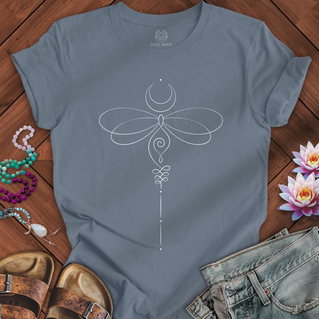 Unalome Dragonfly Graphic Tee – Spiritual Transformation Shirt for Yoga ...