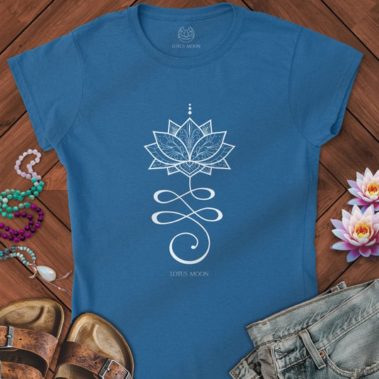 Unalome Lotus Fitted Tee Royal