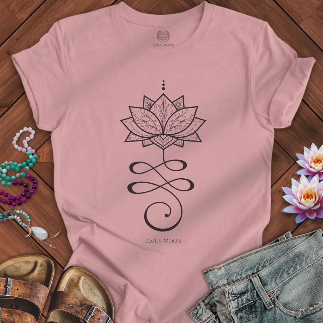 Unalome Lotus Tee Orchid