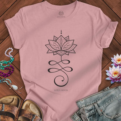 Unalome Lotus Tee Orchid