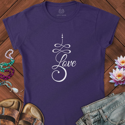 Unalome Love Fitted Tee Purple