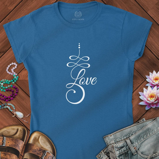 Unalome Love Fitted Tee Royal