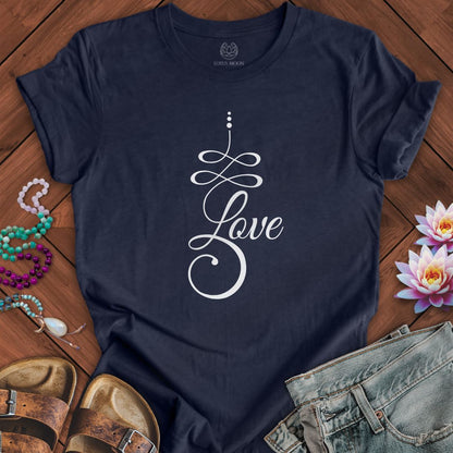 Unalome Love Tee Heather Midnight Navy
