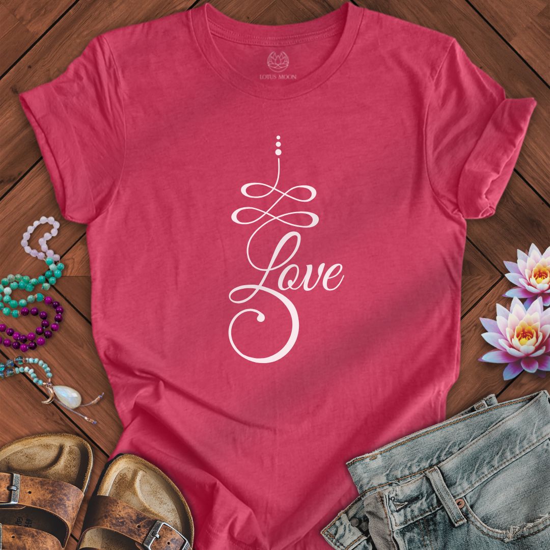 Unalome Love Tee Heather Raspberry