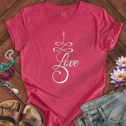 Unalome Love Tee Heather Raspberry