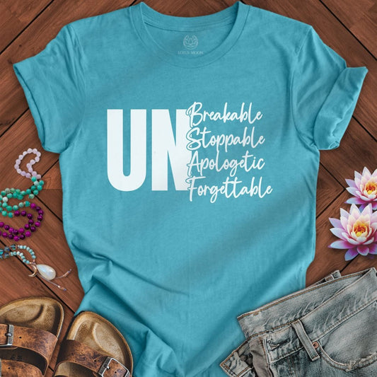 Unstoppable Tee Heather Aqua