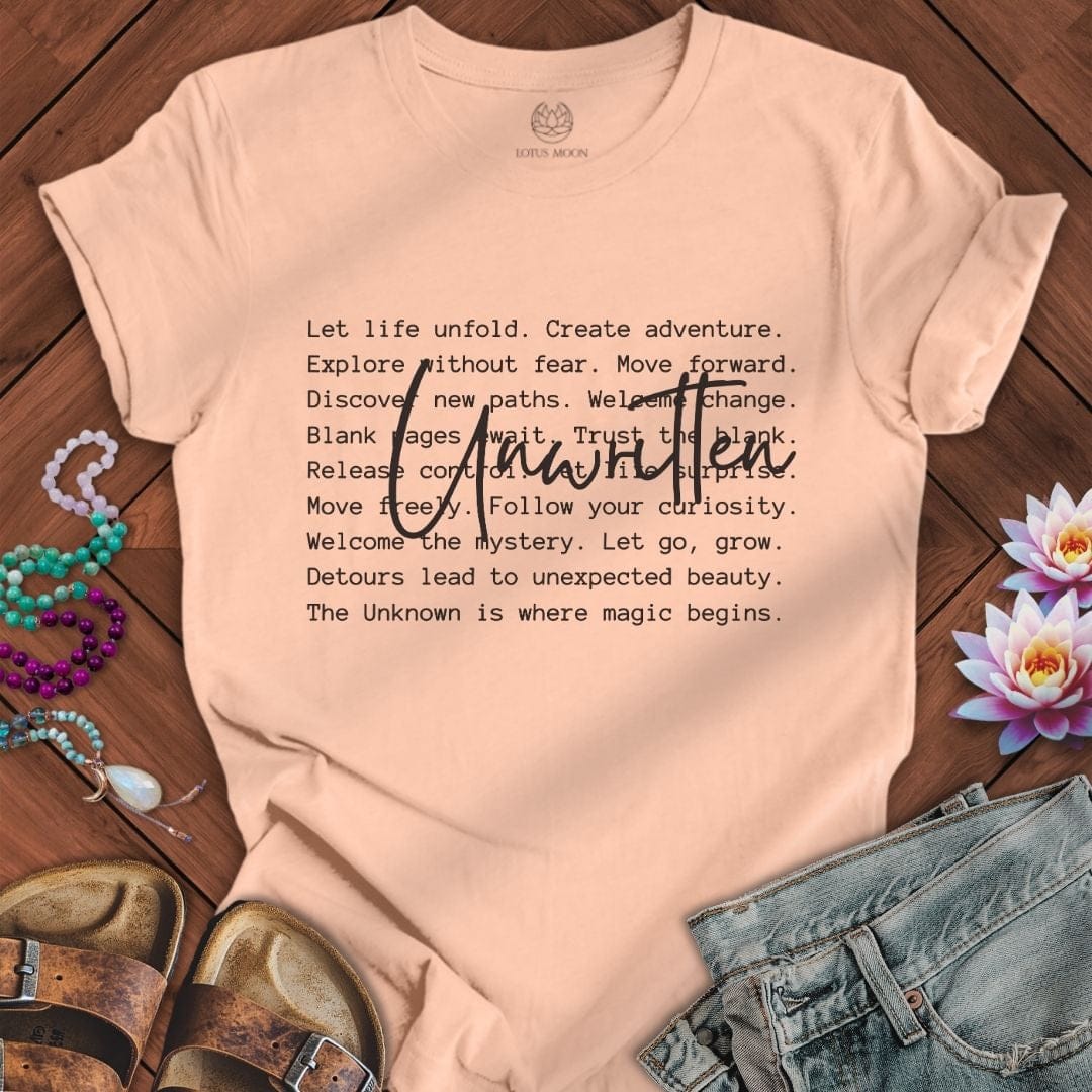 Unwritten Text Tee Peach