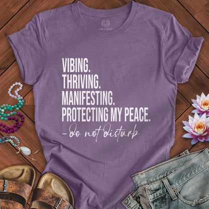 Vibing Thriving Tee Heather Purple