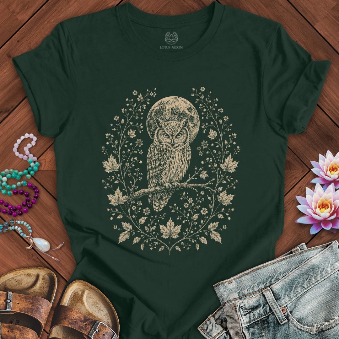 Printify T-Shirt Victorian Owl Tee Forest / S